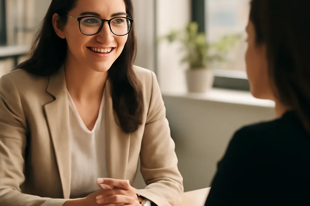 Conseillere en emploi accompagnant un candidat