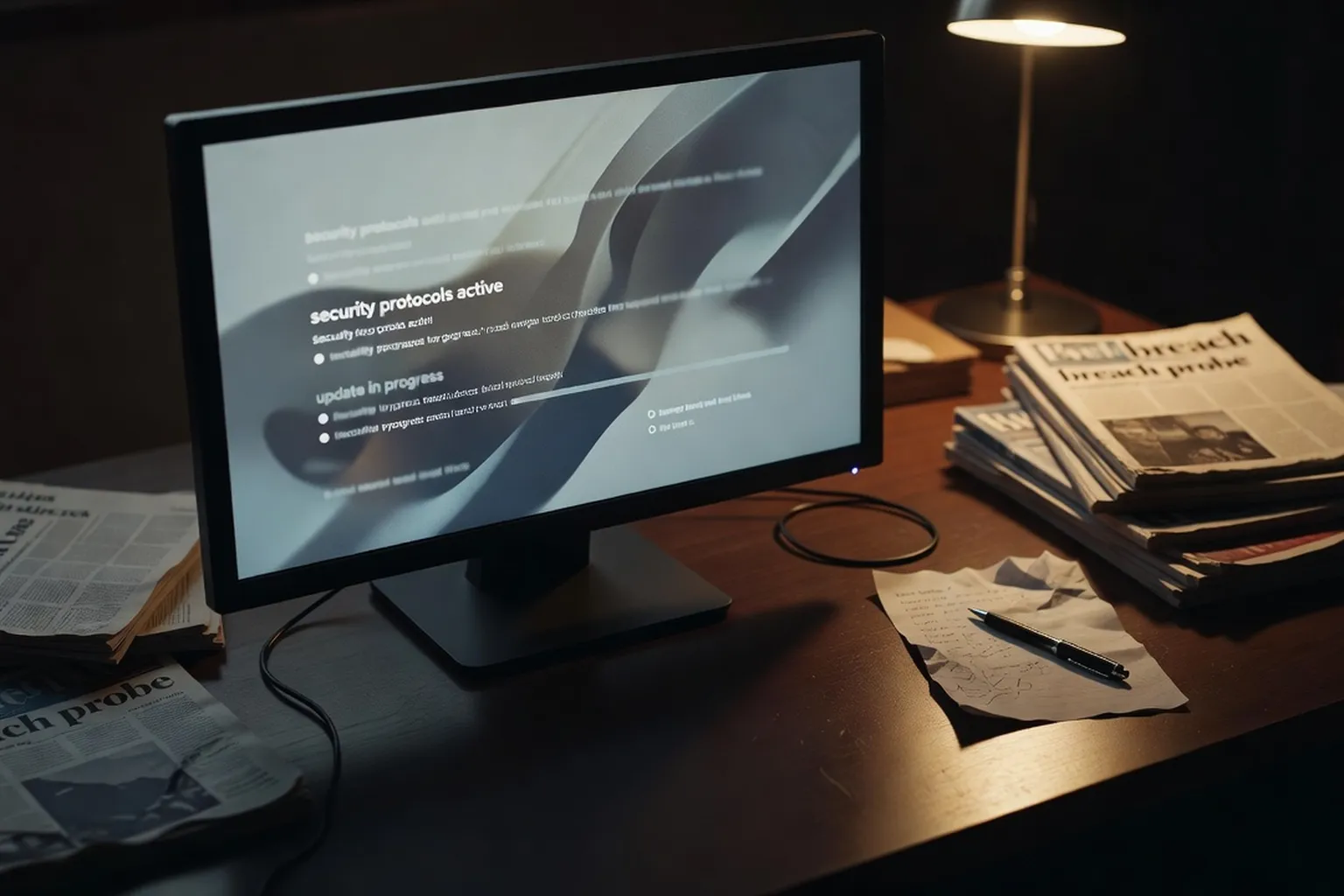 Écran Windows Update affichant une mise à jour de sécurité en cours d’installation