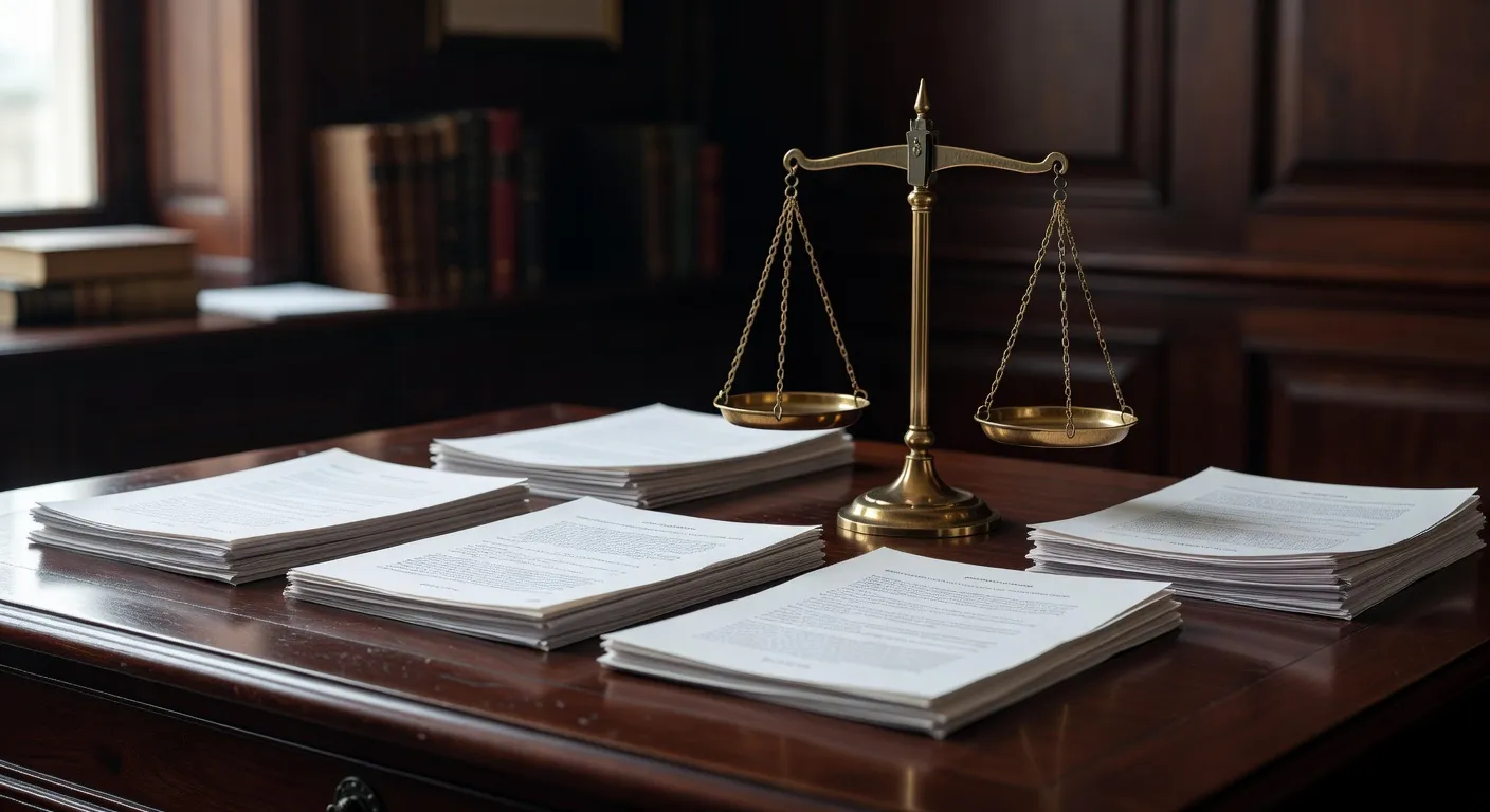 Illustration éditoriale : consultation juridique en droit numérique, preuves numériques et documentation légale