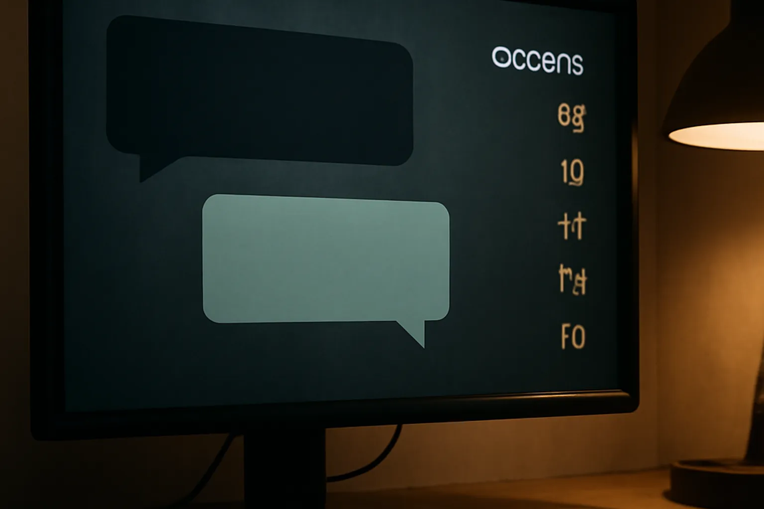 Capture d'écran stylisée d'une interface de site de rencontre PPL affichant un compteur de crédits en train de diminuer, fond sombre éditorial